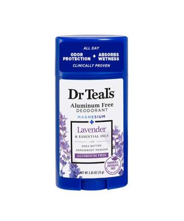 Dr Teal's Aluminum Free Deodorant - Lavender - Paraben & Phthalate Free - 2.65 oz