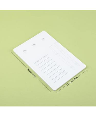 Acrylic Eyelash Extension Palette - Grafting Organizer Pad & Lash Tray for False Eyelashes | Glue & Tweezers Holder (White L - Buy Online on SooperMarket.com