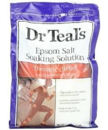 Dr Teal's Pure Epsom Salt Soaking Solution Rosemary and Mint 3 lbs(Pack of 3)