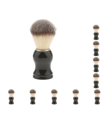 10 Set of Soft Nylon Hair Shaving Brushes ABS Handle Barber Shaving Tool for Men 10pcs (As Pictured)
