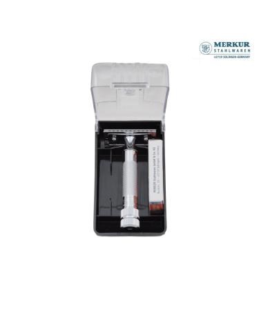 Buy MERKUR 34C Short Handle Classic Safety Razor Set Heavy Duty with 10 Blades for Ultimate Shaving Experience - International Shipping Available - Buy Online on SooperMarket.com