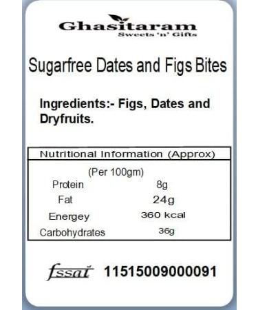 Jaiccha Ghasitaram Bhaidooj Gifts - Sugarfree Dates and Figs Bites and Wheat Puffs Pouch - Buy Online on SooperMarket.com