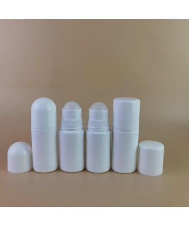 Jihuoo 4-Pack 30ml Refillable Plastic Roller Bottles for Aromatherapy | Empty Roll-On Bottles with Round Coverage - Buy Online on SooperMarket.com