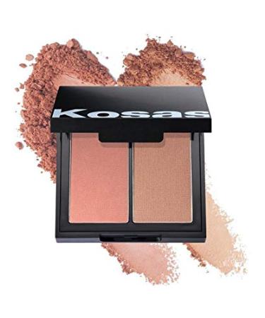 Kosas Color & Light: Pressed Powder Blush & Highlighter Duo (Papaya 1972)