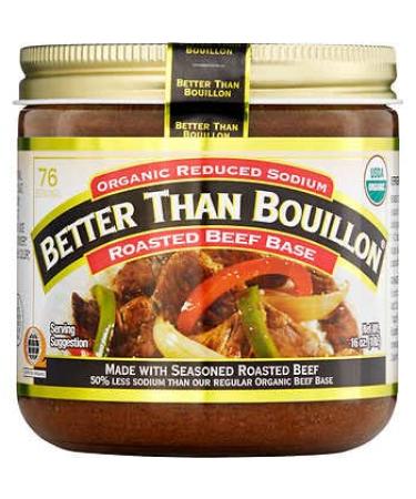 Better Than Bouillon Organic Roasted Beef Base, Made with Seasoned Roasted Beef, USDA Organic 21-Ounce Jar 100 Serving (Pack of 1)