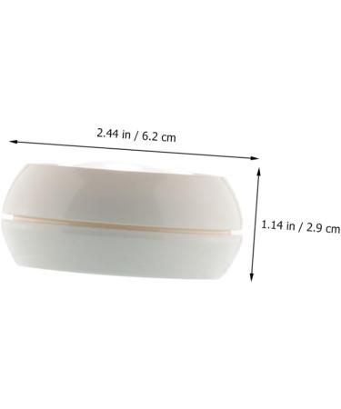 FOMIYES 1 Set Box Loose Powder Box Empty Loose Powder Container Cosmetic Powder Puff Face Powder Cushion Loose Powder Container with Powder Puff Travel Abs Makeup Pad White Portable 6.2x6.2cm White - Buy Online on SooperMarket.com