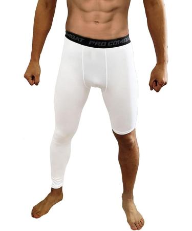 Jonscart One Leg Compression Tights Long Pants Basketball Sports Base Layer Underwear Active Tight White-right-long Large - Buy Online on SooperMarket.com