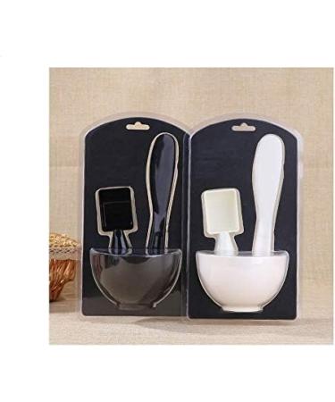 3 in 1 Mask Bowl Set - Spatula & Measuring Cup for DIY Skin Care | Plastic Facemask Applicator Kit for Women & Girls - Random Colors - Buy Online on SooperMarket.com