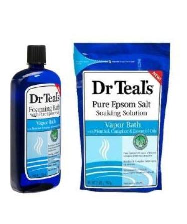 Dr Teal's Soaking Solution & Foaming Vapor Bath with Menthol, Camphor & Essential Oils Gift Set