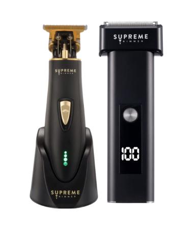 Mens Trimmer & Foil Shaver by SUPREME TRIMMER - ST5220 STF501 Clippers Mustache Travel Beard Trimmer Set - Electric Razor for Men - T Shaper & T Fader T-fader & Black T-shaper