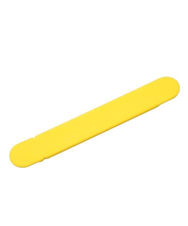 Children's-tip trainer tongue muscle training device ergonomic straight language treatment portable plastic resin for home for children (yellow)