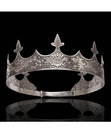 JORCEDI Crown Hair Jewelry - Royal King Diadem for Men, Metal Big Tiaras for Wedding, Halloween Costume & Music Festivals - Buy Online on SooperMarket.com
