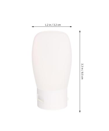 FRCOLOR 4Pcs Silicone Travel Shampoo Bottles Set Portable Refillable Lotion & Shampoo Bottles 30ml for Travel - Easy Squeezy White Containers - Buy Online on SooperMarket.com