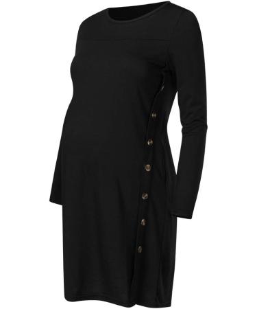 Maternity Dot Print Breastfeeding Hoodie Sweatershirt | Plus Size Nursing Clothes | Maternity Tops for Work | UK Size S-4XL | Promotion Sale - Black - Buy Online on SooperMarket.com