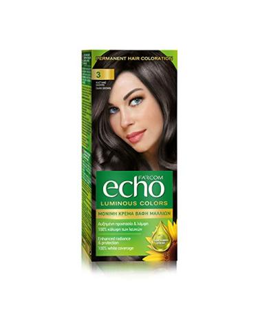 FARCOM Echo hair color with natural olive extract and vitamin C 60ml (3 Dark chestnut)