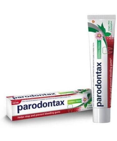 Parodontax Herbal Fresh Toothpaste for Bleeding Gums 75ml (Pack of 12) & Celexqua Toothbrush Cap - Best for Oral Care | International Shipping - Buy Online on SooperMarket.com