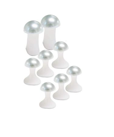 Pearl Silicone Toe Separator for Pedicure - 8pcs Toe Spacers for Feet, Stretchers, Spreaders, Polish Guards - Buy Online on SooperMarket.com