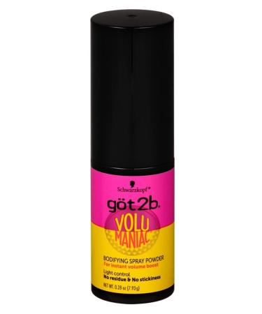 Got 2B Volumaniac Bodifying Spray Powder 0.28 Ounce (Pack of 3) Unscented 0.28 Ounce (Pack of 3)