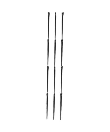 Baluue 12 Pcs Eyeliner Brush Eyebrow Brush Thin Eyeliner Brush Flat Eyeliner Brush Female Black