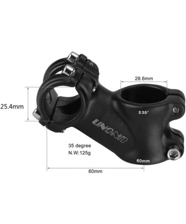 FOMTOR 25.4 Stem | 60mm/90mm/110mm | 35 Degree Riser MTB Stem for Mountain, Road, BMX Bikes - Buy Online on SooperMarket.com