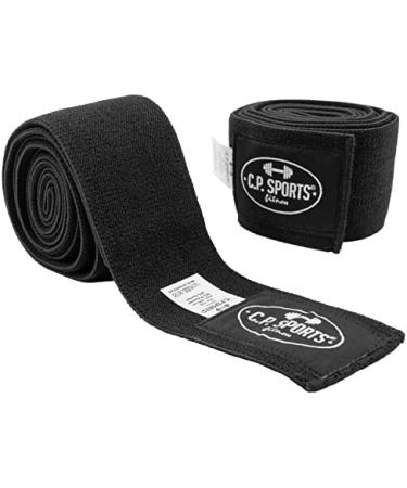 C.P.Sports Kniebandage - 200cm-250cm T25 | Velcro-Free Strength Bandage for Bodybuilding Powerlifting & Cross-Training | Camouflage Black | Optimal Support for Men & Women - Buy Online on SooperMarket.com