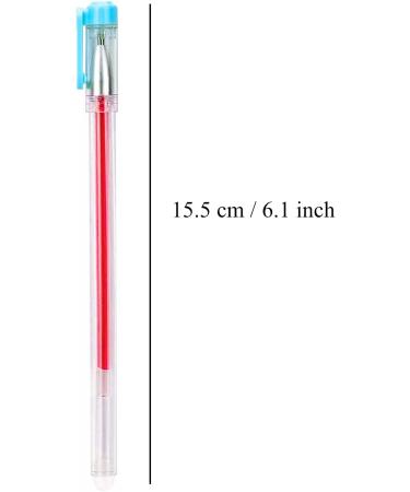 4pc Heat Erasable Pens with 20 Refills for Sewing, Quilting & Dressmaking - Blue Cap Tailor's Chalk Pen - Buy Online on SooperMarket.com