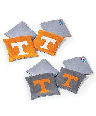 NCAA College Dual Sided Bean Bags by Wild Sports, 8 Count, Premium Toss Bags for Cornhole Set - Great for Tailgates, Outdoors, Backyard Tennessee Volunteers