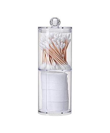 Beauty Transparent Round Plastic Cosmetic Box - Cotton Swab & Pad Storage - Makeup Accessories for Organized Essentials - Buy Online on SooperMarket.com