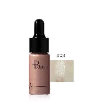 Go Ho Liquid Highlighter Makeup Illuminator - Waterproof 3D Glow Shimmer for Face and Body, Cheeks, Eyes, and Lips - Champagne Gold 03 - Buy Online on SooperMarket.com