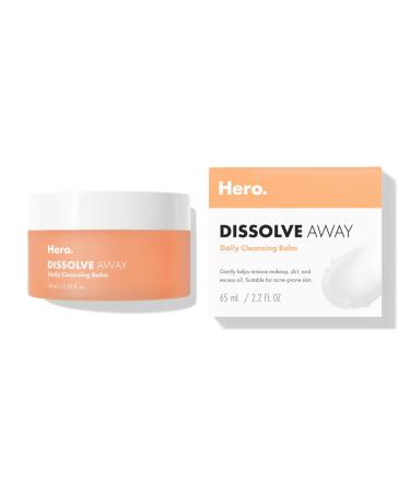 HERO COSMETICS Dissolve Away Daily Cleansing Balm - Helps Remove Makeup and Grime - Won t Clog Pores - Suitable for Sensitive and Acne-Prone Skin (2.2 fl oz)