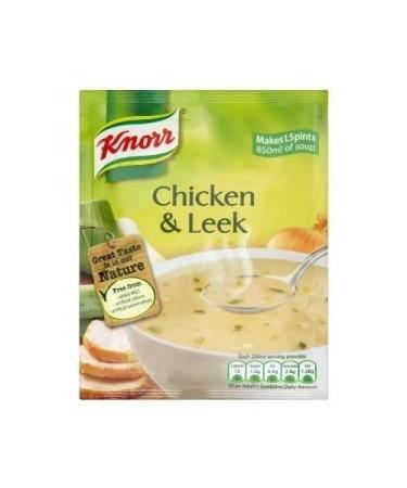12 X KNORR SOUP CHICKEN & LEEK 1.5pint 1.5 Pint Serving (12 PACK BUNDLE) Chicken 12 count (Pack of 1)