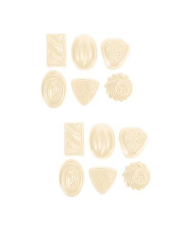 ERINGOGO 12 Pcs Simulation Chocolate White Flat Snack Pvc Child