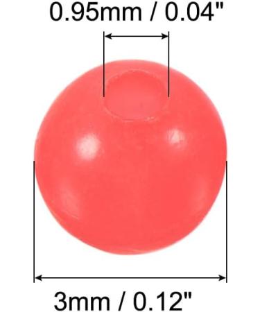 PATIKIL 200pcs 3mm Glowing Fishing Beads - Red Plastic Fishing Lure for Night Fishing | International Shipping - Buy Online on SooperMarket.com