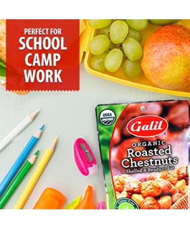 Galil Organic Roasted Chestnuts | Shelled, Gluten Free & Vegan | Ready-to-Eat Snack | 100% Natural | No Preservatives | Perfect for Snacking, Baking, and Cooking | 3.5oz Bags (Pack of 3) - Buy Online on SooperMarket.com