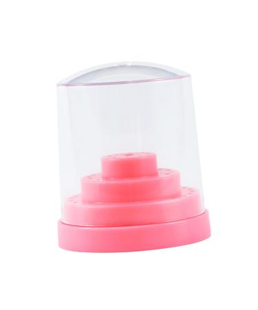 POPETPOP 1pc 48 Nail Drill Bits Holder Display Holder Stand Nail Grinding Head Storage Nail Bit Holder Container Manicure Drill Bits Holder Nail Display Stand Bracket Box Multicolor Size 1 Pink