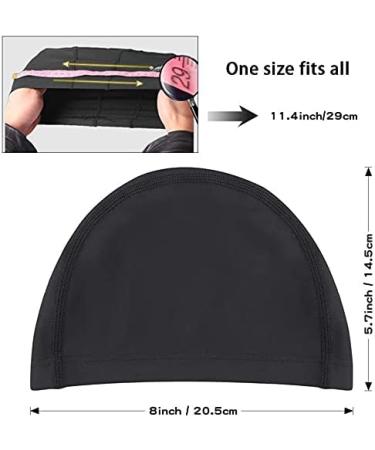 Buy Comfortable Bathing Caps for Kids & Adults - 2-Pack Elastic Swim Caps with Earplugs & Nasal Clip - Buy Online on SooperMarket.com