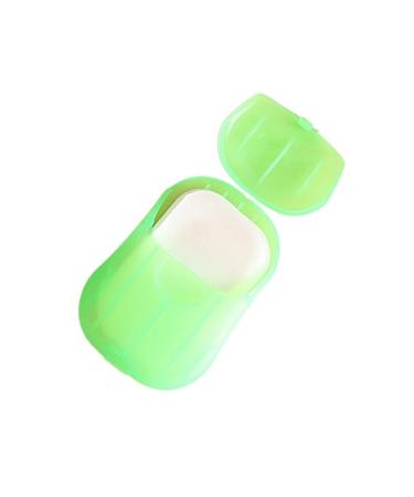 MKDSU 5 Boxes of Soap Paper Portable Disposable Soap Paper Travel Hand Sanitizer Cleaning Fragrance Tablets (Color : Green)