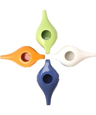ciyeu 250Ml Ceramic Neti Pot Nose Cleaning Pot Leakproof Spout Pot for Nasal Rinsing Nose Washing Men and Women Blue - Buy Online on SooperMarket.com