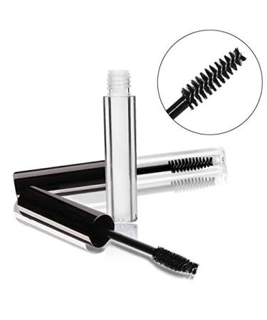 20Pcs 4ml Empty Mascara Tubes Kit with Cap, Rubber Inserts, and Funnels - DIY Eyelash Container for Castor Oil (Black) - Buy Online on SooperMarket.com