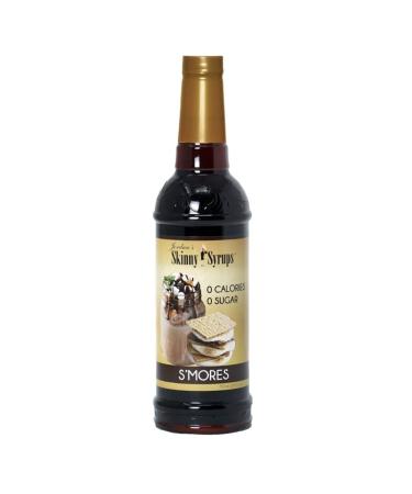 Jordan's Skinny Mixes Sugar Free S'mores Syrup | Zero Calories Zero Sugar Zero Carbs | For Coffee Tea Lattes | 1 Bottle (750 mL)
