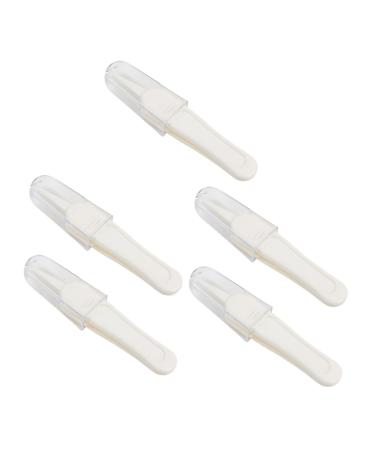 Kisangel 5pcs Clean Nose Cover Navel Care Tweezer Practical Kids Cleaning Clip Safe Clips Booger Remover Child Tools Cleaner Wax Ear for Infant Elderly Head Nasal Picker Tweezers with Tool