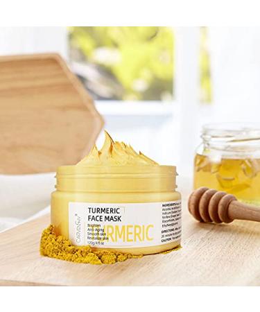 Turmeric Vitamin C Clay Mask - 4oz Facial Mask for Dark Spots, Acne, and Oil Control - Buy Online on SooperMarket.com