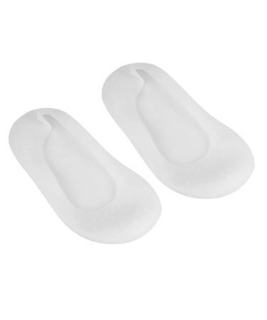 Uxsiya 1 pair of silicone socks foot protection full length foot silicone gel socks moisturizing cracked skin care for foot care (L)