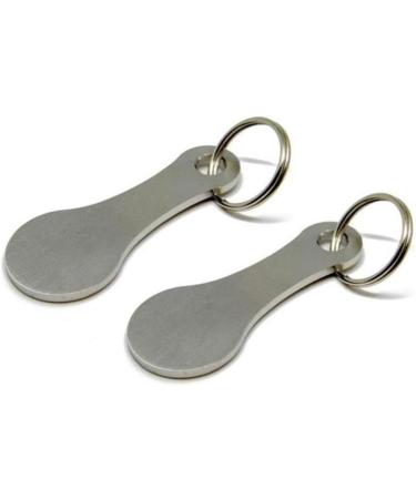 Buy 2 Sets Stainless Steel Shopping Trolley Tokens & Key Rings - Durable Metal Coin Holder & Wine Bottle Opener - Perfect for DIY & Couples - Buy Online on SooperMarket.com