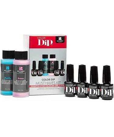 Red Carpet Manicure Color Dip Powder Kits | Essentials for Color Dip Application | 6-Piece Set