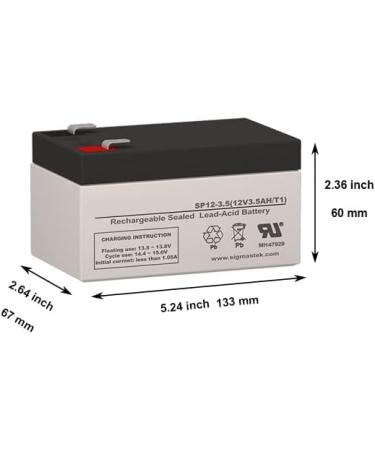 Buy Phantom Power BT-12V-3A-B 12V 3.5Amp SLA Replacement Battery | Fast Worldwide Shipping - Buy Online on SooperMarket.com