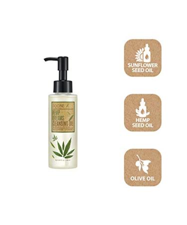 Hemp Dreams Cleansing Oil - 4.05 fl. oz - Makeup Remover & Facial Cleanser | Hydrating K Beauty | Blackhead Remover | All Skin Types - Buy Online on SooperMarket.com