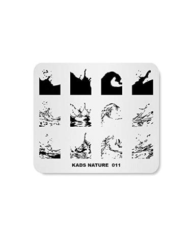 Alexnailart Nail Art Stamping Plate Natural Sea Waves Template Image Plate Nail Art Tools (NA011)
