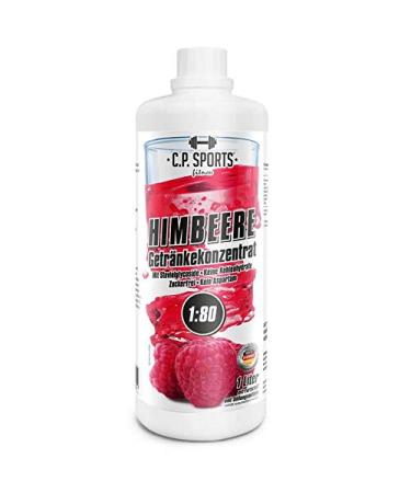 C.P. Sports Sugar-Free Beverage Syrup - Raspberry Flavor for Mineral Drinks | 1L Concentrate with Pump Dispenser | Vitamin-Rich Sports Drink Mix - Buy Online on SooperMarket.com