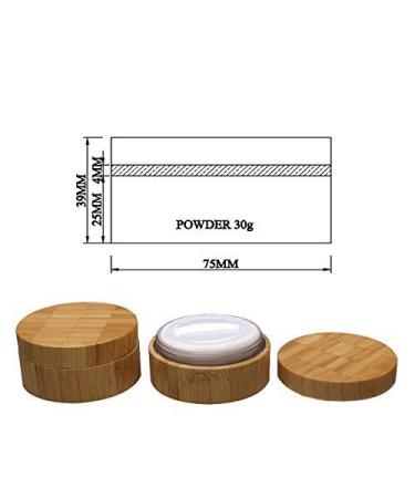 30g Eco-Friendly Bamboo Powder Jars - Double Sided Makeup Case with Sifter & Puff Kit for Global Shipping - Buy Online on SooperMarket.com
